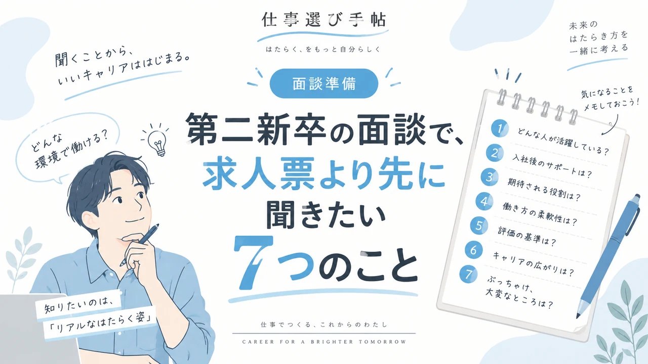 転職書類を確認する若手男性